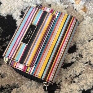 kate spade Y2K Striped Multi-Color Zip Wallet